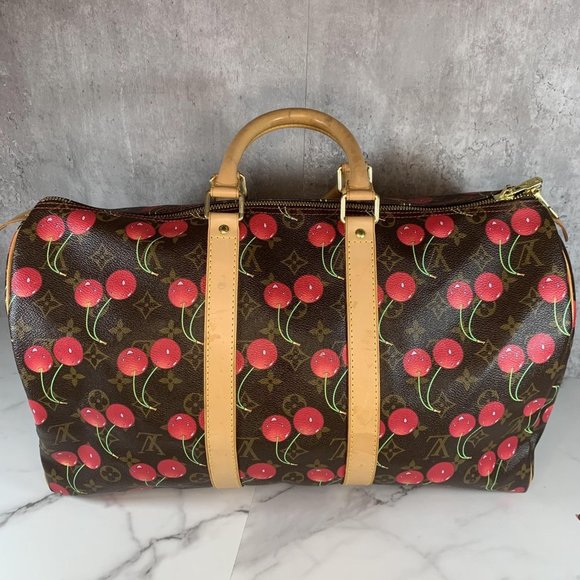 βSOLDβ π Louis Vuitton Cherry Keepall 45 Cerises Weekend Monogram bag Murakami - Picture 3 of 16